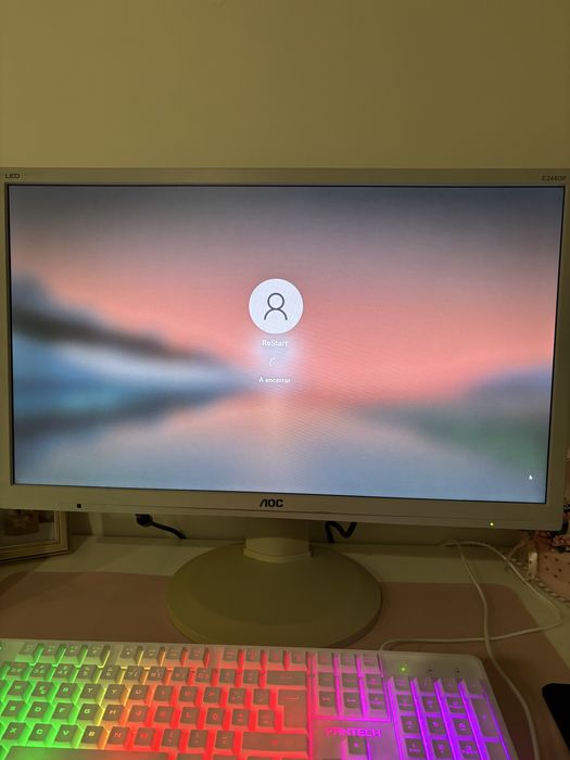 Monitor AOC cinza