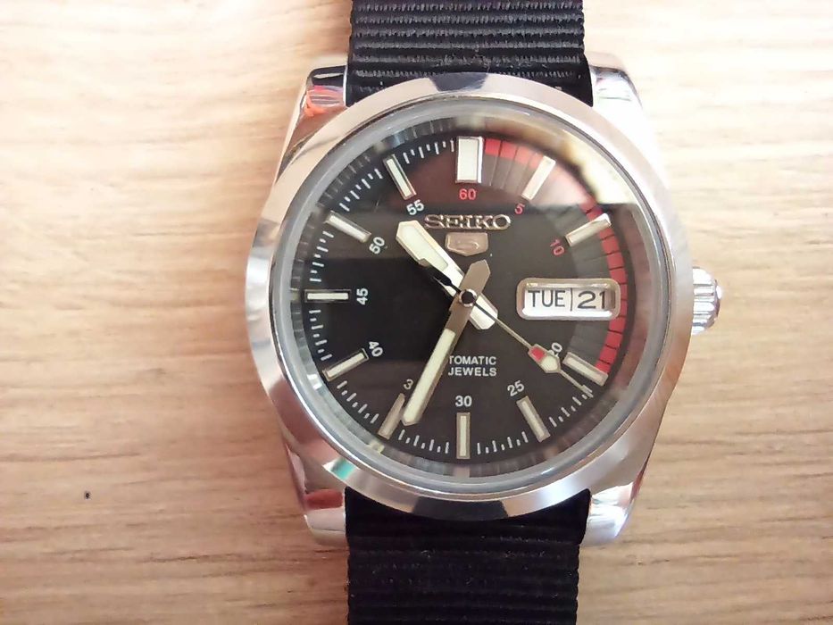Кастомний механічний годинник (Seiko 5 mod), механізм NH36, сталь