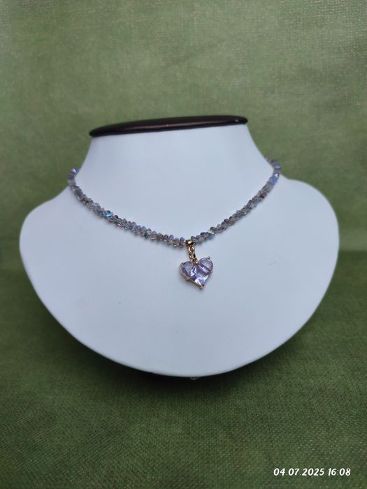 Чокери кришталь, шпінель, перламутр