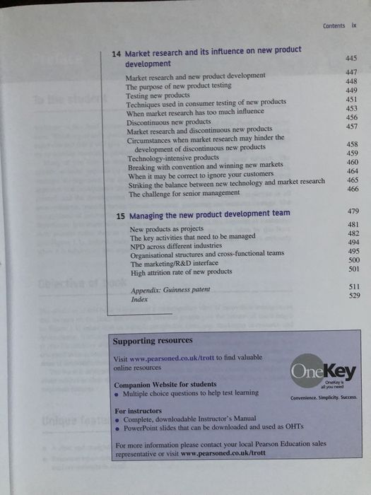 Innovatiom Management and New Product Management, 3rd edition, P.Trott