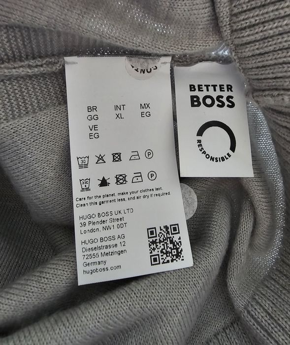 Hugo Boss nowy wełniany sweter męski r. L