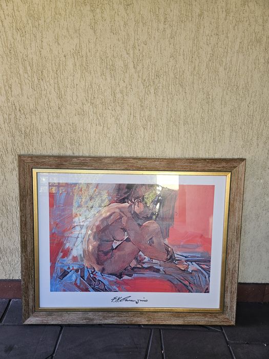 Obraz kobieta oprawiony