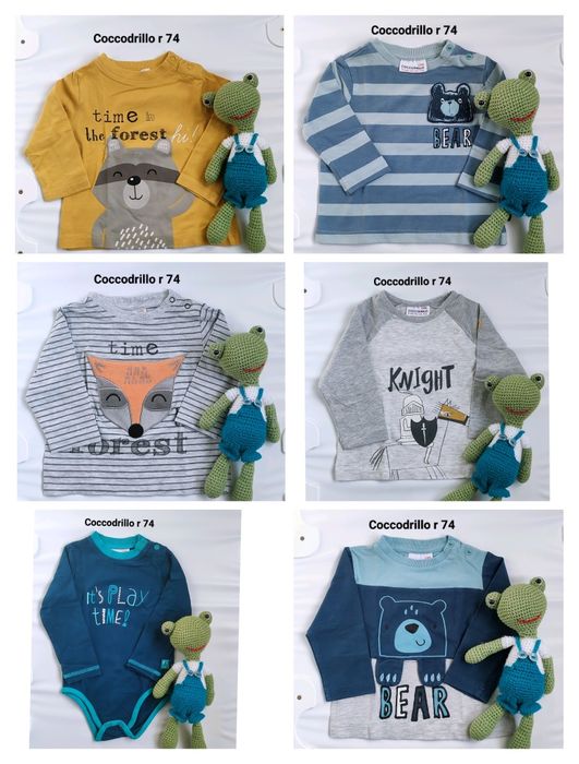 Paka ubranek r 74, 40 szt, Coccodrillo, Smyk. Stan idealny
