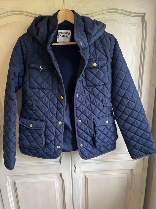 Przejsciowa Granatowa pikowana kurtka  15-16 lat