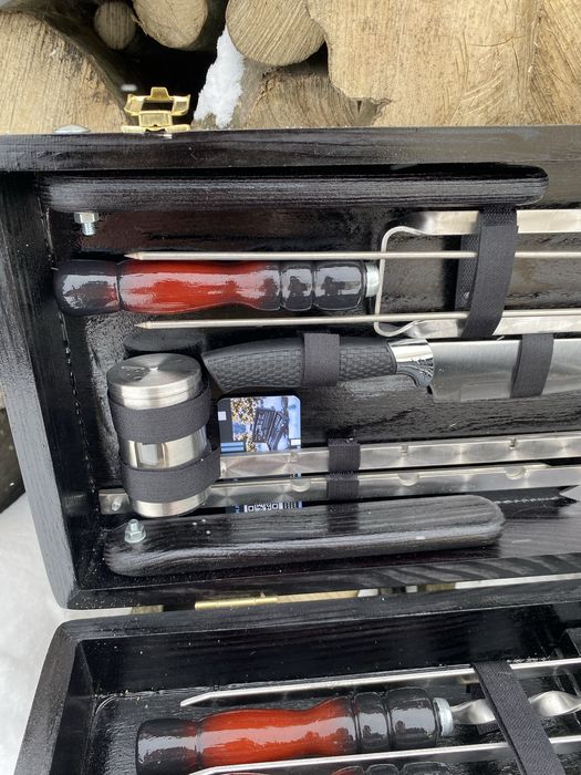 Набір шампурів в кейсі на подарунок ручної роботи