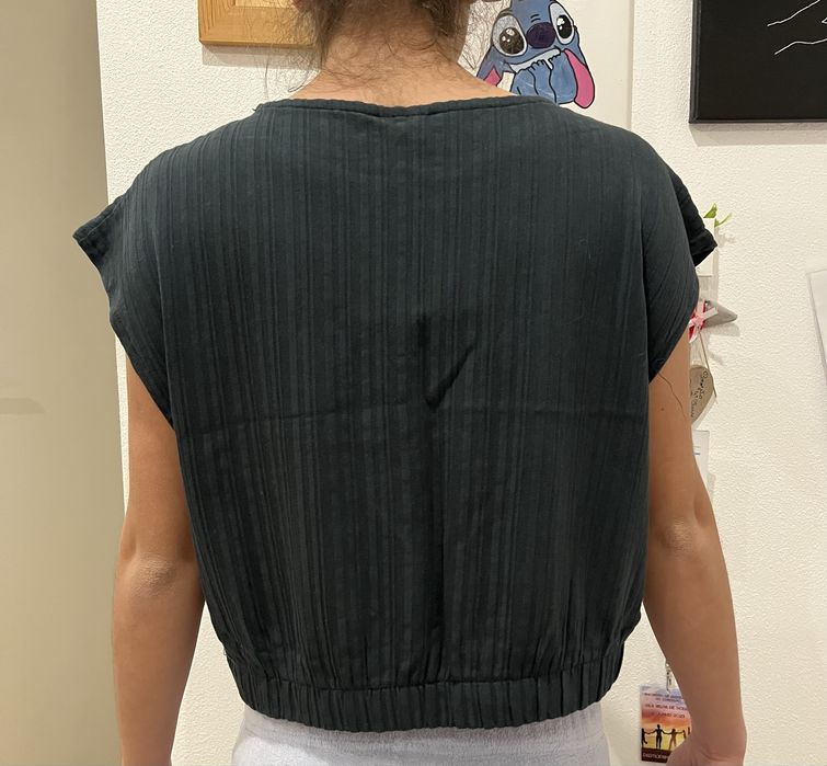 Camisola verde escura sem mangas Zara | 13-14 anos | Fit largo
