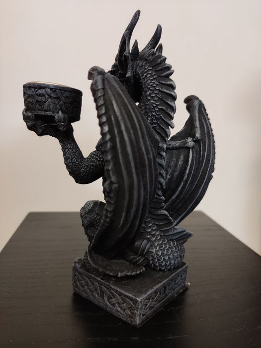 Figura Miniatura Dragão para pousar vela