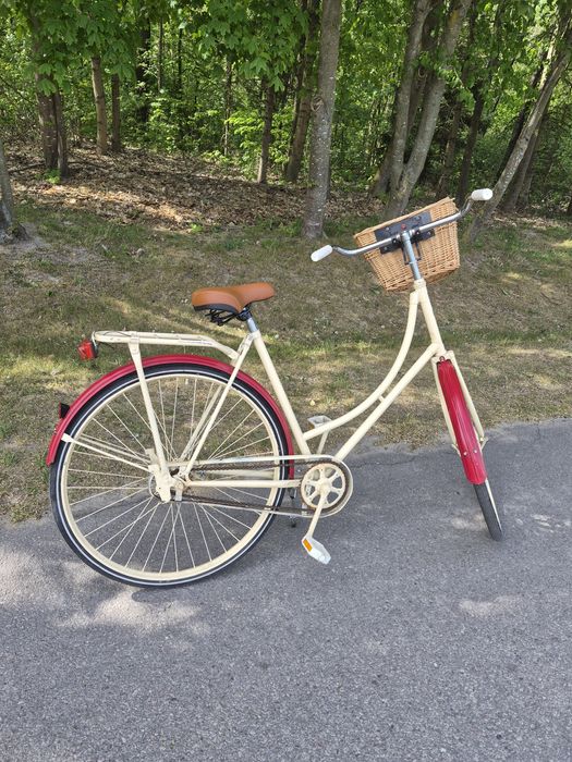 Rower miejski damski 28 holenderski retro koszyk Made in Holland