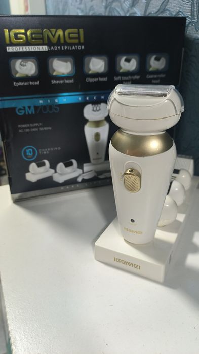 Епілятор 5 в 1 з насадкою бритва і пемза електробритва Gemei GМ7005