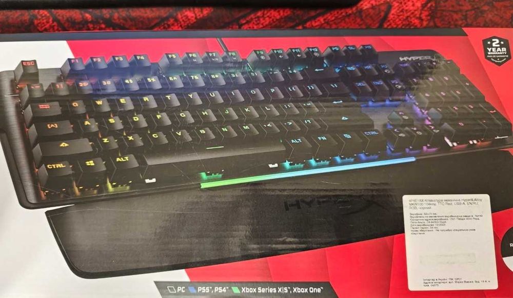 Клавіатура для геймерів HyperX Alloy MKW100 USB Black