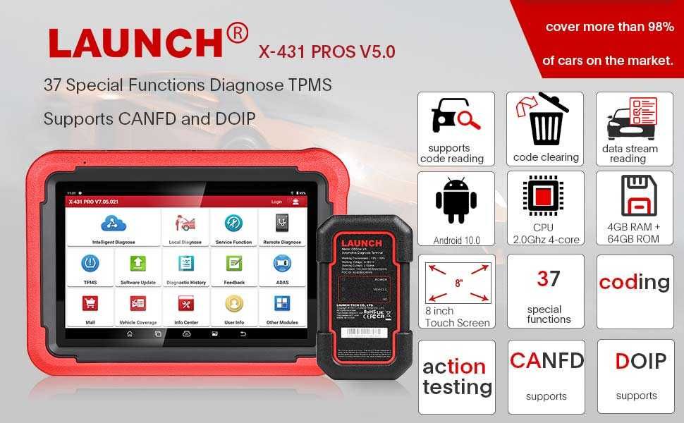 Launch X431 PROS V 5.0 Maquina Diagnostico  OBD 37 Funções (NOVO)
