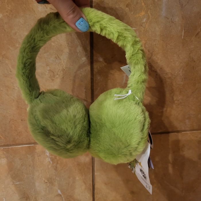 Zielone Włochate Nauszniki The Grinch