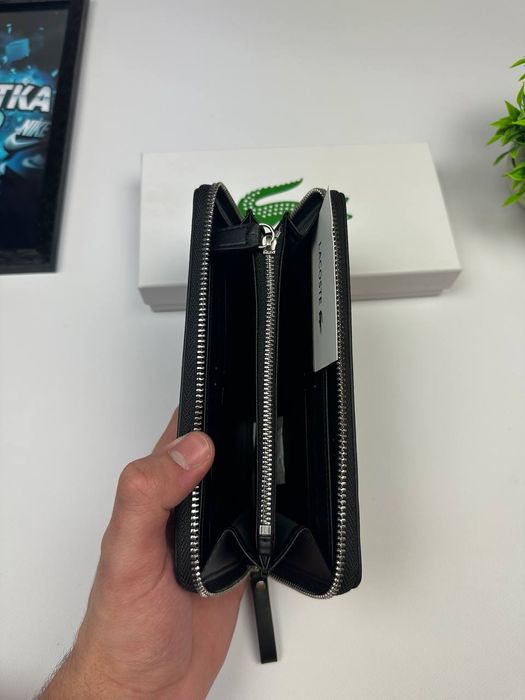 Гаманець Lacoste Monogram | Лакоста | Монограмм | Шкіряний гаманець