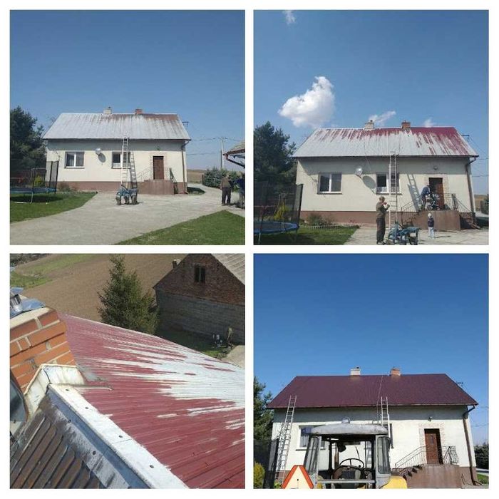 Malowanie dachów, usługi podnosnikiem koszowym 20m