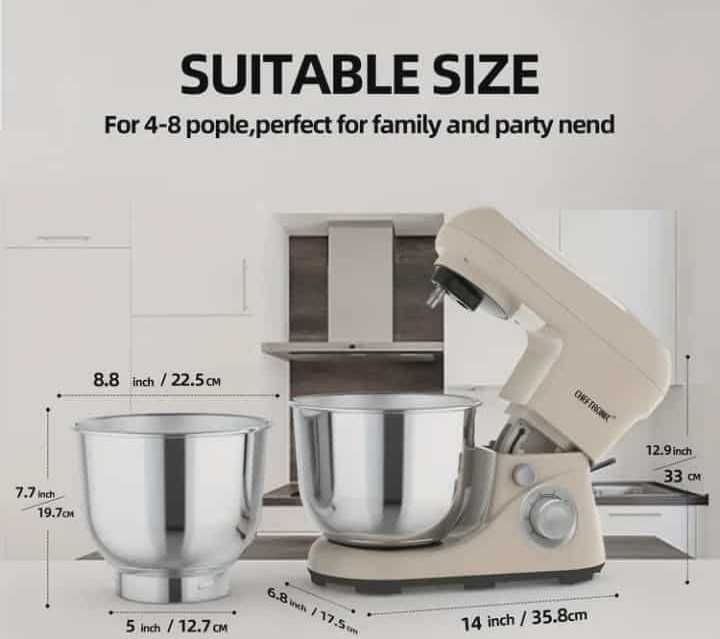 Mikser Stojący 1300w Kremowy