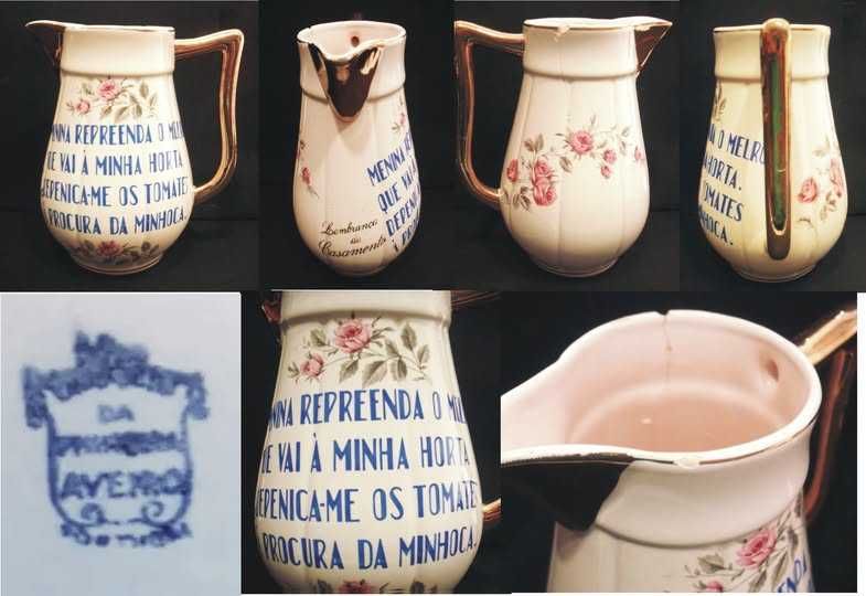 Jarro/caneca antiga da Fábrica de louças de  Aveiro