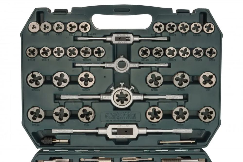 НАБІР МІТЧИКІВ і ПЛАШОК GUT MEISTER 110ШТ. Нові метчики и плашки