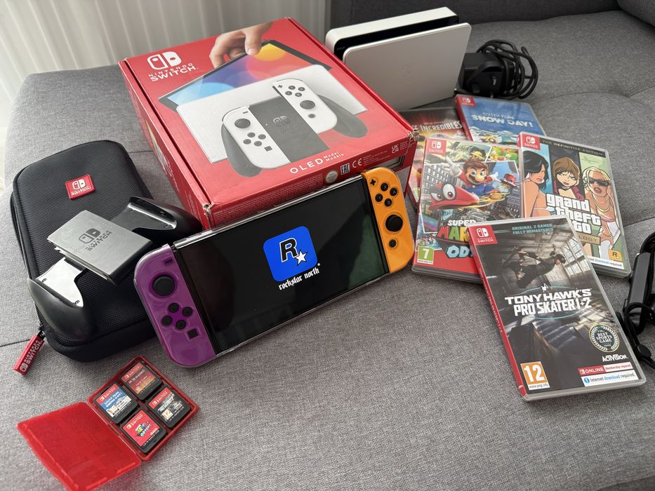 Nintendo switch OLED zestaw z grami