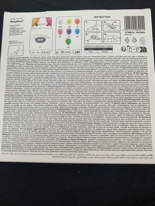 Girlanda z balonow 60 baliniw 2 metry