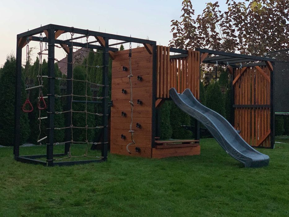 PROMOCJA - Plac zabaw - Pola - Drewniany - Małpi gaj - Domek - Duży