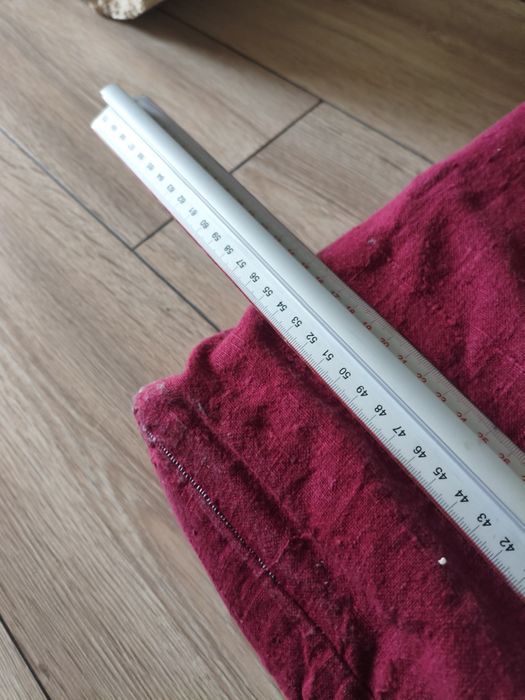 Poduszki czerwone 188cm materace pianka H3 len na kanape