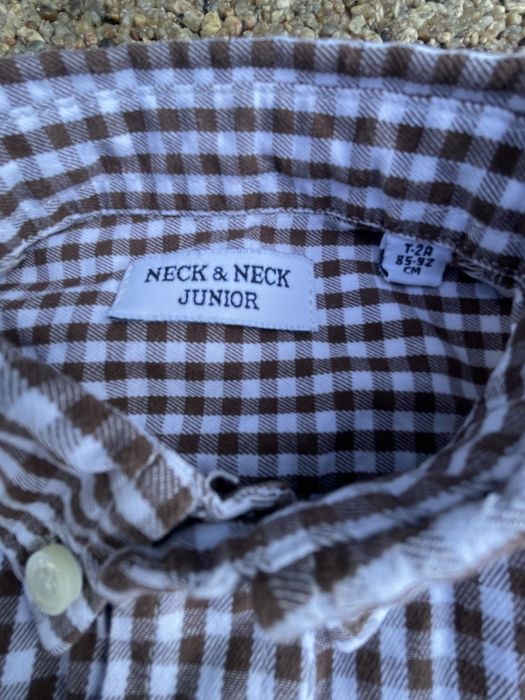 Camisa Neck & Neck xadrez castanha