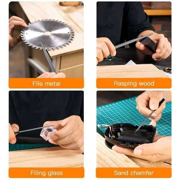 pilniki iglaki komplet 10 szt. dł.14 cm.