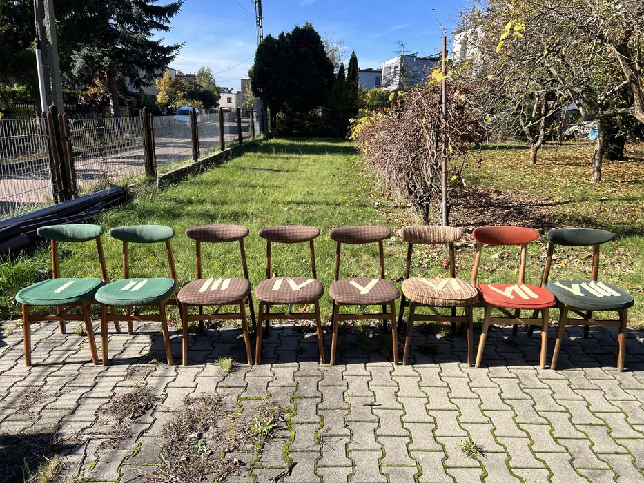 Krzesła Hałas 8 szt. do renowacji komplet lub parami Zabrze