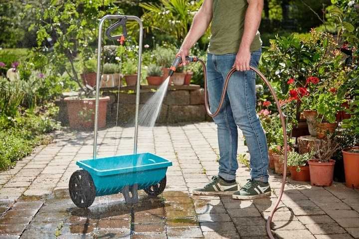 Ręczny siewnik ogrodowy szerokość 45 cm do nawozów granulatu warzyw