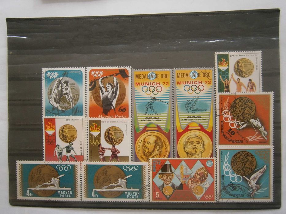 34 selos do tema Medalhas Olímpicas todos diferentes