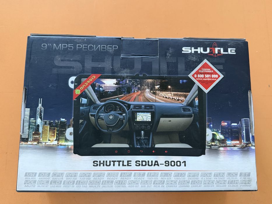 Автомагнітола Shuttle SDUA-9000 Black/Red