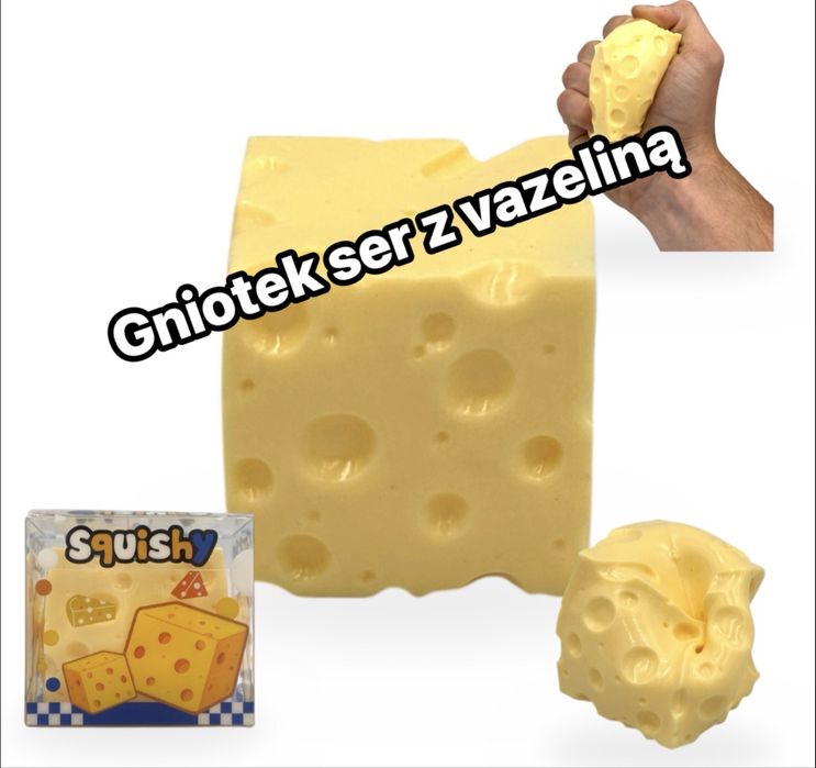 Gniotek ser z wazeliną nowy squishy