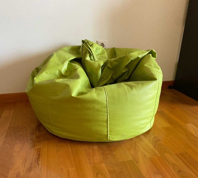 Pufe verde, cor lima