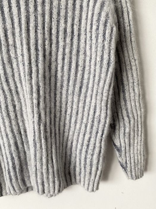 H&M angora blend puszysty miękki sweter welna prążek