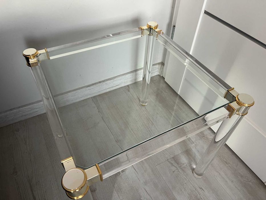 Stolik z pleksi, blat szkło