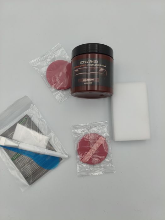 Zestaw do renowacji skóry TOMBARINGR Balsam Maroon 250g NOWY