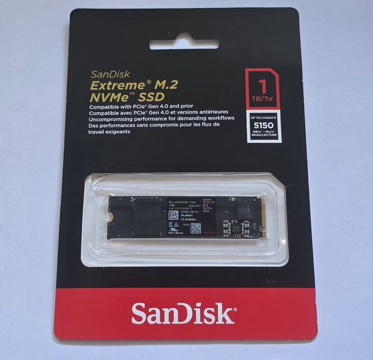 SSD SanDisk Extreme M.2 NVMe 1TB gen4