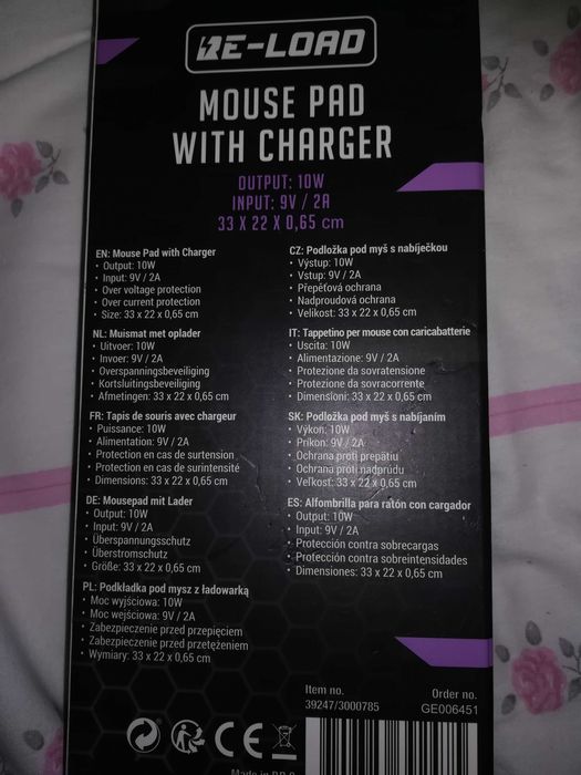 Podkładka z ładowarką do komputera