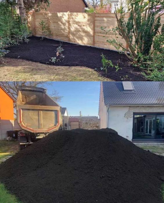 CZARNOZIEM CZYSTA ZIEMIA OGRODOWA siana Koparka humus dostawa Trawnik