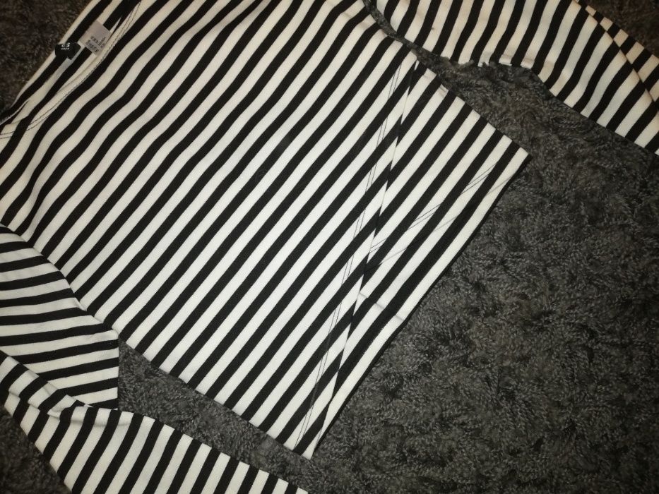 KRÓTKI TOP w paski H&M topik bluzeczka xs