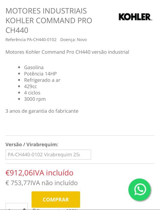 Motor novo na caixa