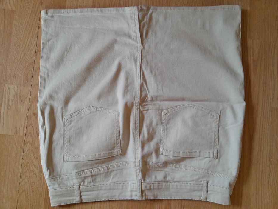 Spódniczka, denim, beżowa, L