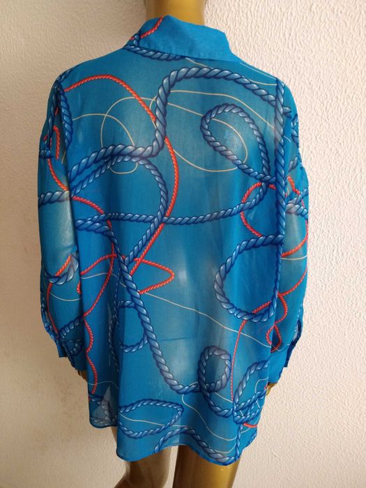 Camisa Colorida Azul Cordel Zara S