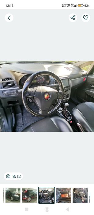 Fiat Grande Punto 1.2 Design Giugiaro e Look visual Abarth Sport, muito estimado, carro de garagem.