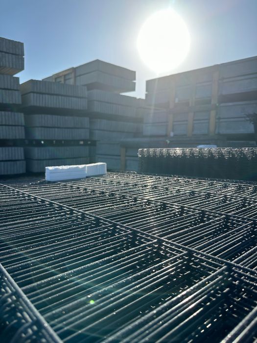 Ogrodzenie panelowe 3D KOMPLET słupki panele podmurówki obejmy BRAMY