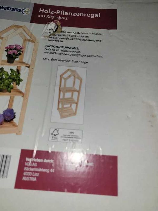 Stojak kwietnik regał na zabawki