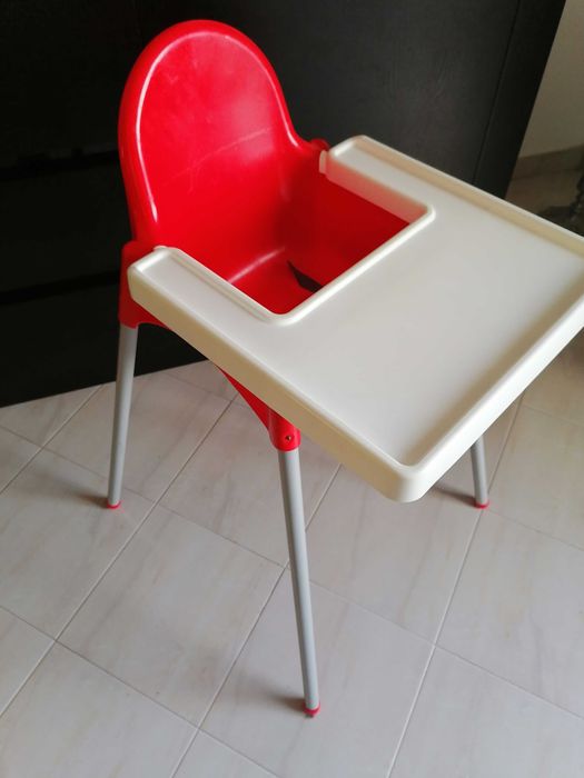 Cadeira de Refeição Alimentação com Tabuleiro, cinto e Almofada