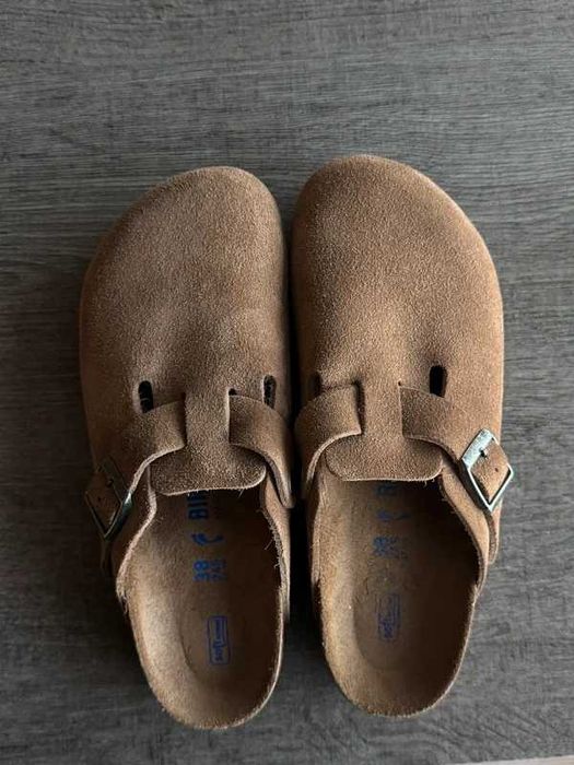 Brązowe sandały letnie Birkenstock Boston, rozmiar 38