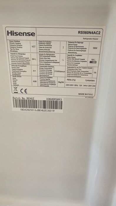 Frigorífico americano HICENSE