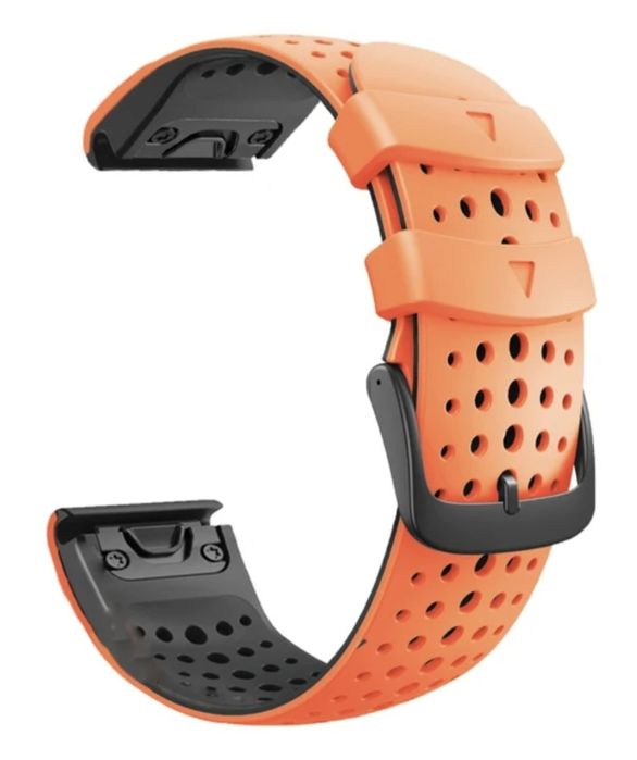 Pasek do zegarka Garmin 22 mm. QuickFit orange - black - NOWY